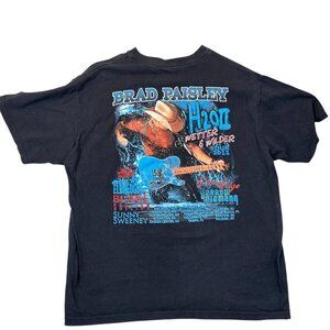 Brad Paisley Mens T-Shirt H2O Wetter & Wilder 2011 Tour Black Crewneck Casual